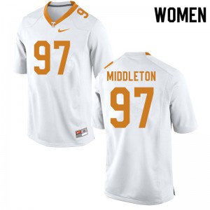 Womens Tennessee #97 Darel Middleton White Embroidery Jersey 735312-837