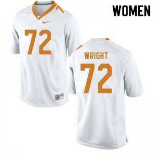 Womens Tennessee Volunteers #72 Darnell Wright White Official Jerseys 720807-797