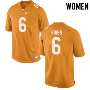 Women's Tennessee #6 Deangelo Gibbs Orange High School Jersey 180177-950