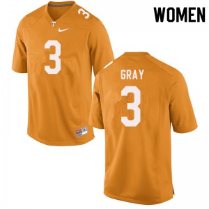 Women's Vols #3 Eric Gray Orange High School Jerseys 683643-389