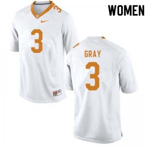 Women's Vols #3 Eric Gray White NCAA Jersey 199097-494