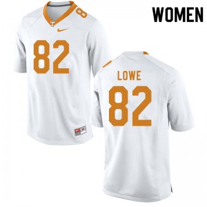 Women Tennessee #82 Jackson Lowe White NCAA Jerseys 658622-903