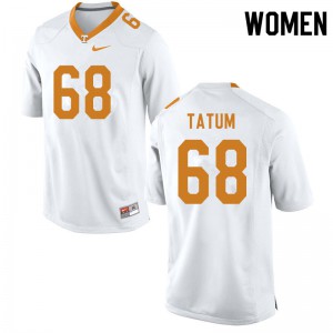 Women Tennessee Vols #68 Marcus Tatum White Stitched Jersey 953271-560