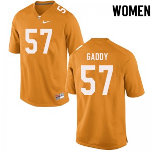 Women Tennessee #57 Nyles Gaddy Orange NCAA Jerseys 716224-382
