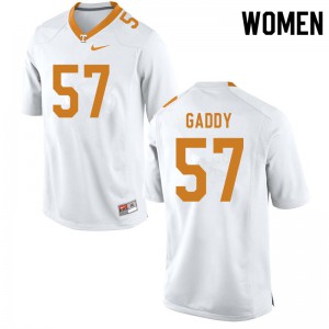 Women Tennessee #57 Nyles Gaddy White NCAA Jersey 845689-549