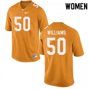 Women Tennessee Volunteers #50 Savion Williams Orange High School Jerseys 302394-860
