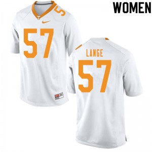 Women's Tennessee Volunteers #57 David Lange White Official Jersey 632733-282