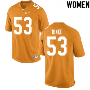 Women's Tennessee Vols #53 Ethan Rinke Orange Football Jerseys 318625-227