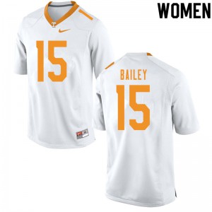 Women's Tennessee Vols #15 Harrison Bailey White High School Jersey 156615-417