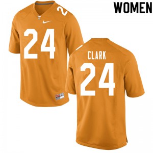 Women Tennessee Volunteers #24 Hudson Clark Orange Player Jersey 125408-653