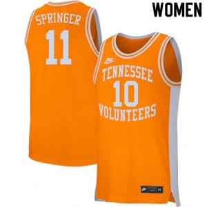 Womens UT #11 Jaden Springer Orange Player Jersey 842335-651