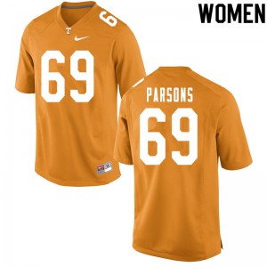 Women's UT #69 James Parsons Orange High School Jerseys 176610-710