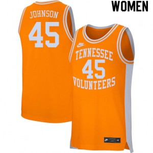 Women's Tennessee #45 Keon Johnson Orange Stitch Jersey 126182-517