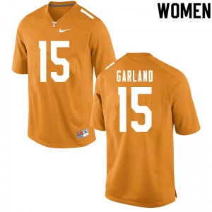 Women Tennessee #15 Kwauze Garland Orange Stitched Jerseys 467519-410