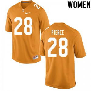 Women's Tennessee Volunteers #28 Marcus Pierce Orange Alumni Jerseys 615124-534