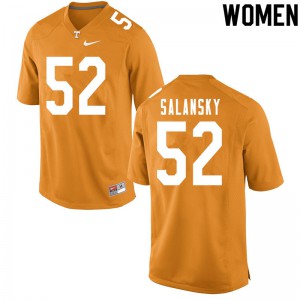 Womens Vols #52 Matthew Salansky Orange Football Jersey 940217-761