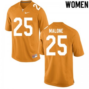 Women's Tennessee Volunteers #25 Antonio Malone Orange NCAA Jerseys 886197-828