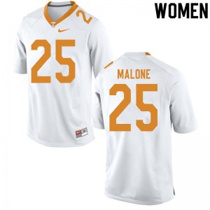 Womens Tennessee Vols #25 Antonio Malone White Alumni Jersey 362894-706