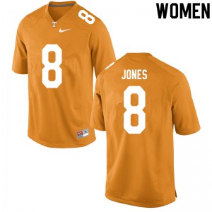 Women Vols #8 Bradley Jones Orange College Jerseys 387596-353