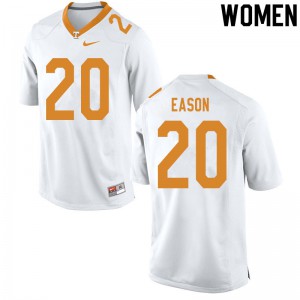 Women Tennessee Vols #20 Bryson Eason White College Jerseys 573598-578