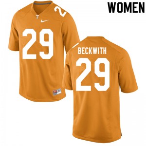 Women's Vols #29 Camryn Beckwith Orange Alumni Jersey 720724-778