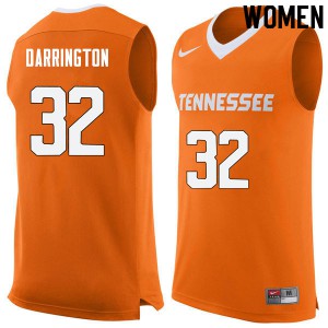 Womens Tennessee #32 Chris Darrington Orange Embroidery Jersey 574231-849