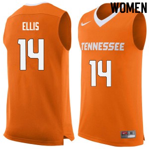 Women's Tennessee #14 Dale Ellis Orange Embroidery Jersey 158958-374