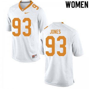 Women's Tennessee Volunteers #93 Devon Jones White Alumni Jerseys 425086-196