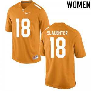 Women's Tennessee Vols #18 Doneiko Slaughter Orange Stitched Jersey 702511-490