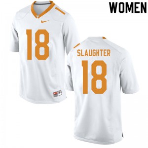 Women UT #18 Doneiko Slaughter White University Jersey 719025-419