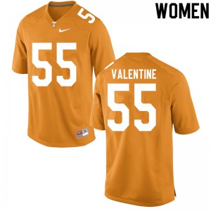 Women UT #55 Eunique Valentine Orange Official Jersey 604975-854