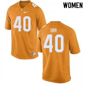 Women's Tennessee Vols #40 Fred Orr Orange Football Jerseys 142600-395