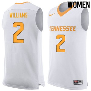 Women Tennessee Volunteers #2 Grant Williams White Stitched Jersey 381342-729