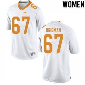 Womens Vols #67 Jacob Brigman White Player Jerseys 692150-188