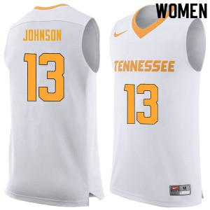 Womens Tennessee #13 Jalen Johnson White High School Jersey 300121-424