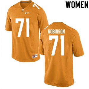 Women's Tennessee Vols #71 James Robinson Orange Alumni Jerseys 638343-955