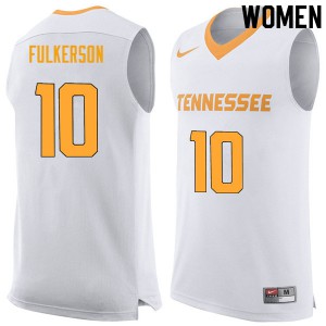 Womens UT #10 John Fulkerson White College Jersey 906402-879
