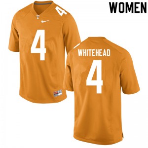Women's Tennessee #4 Len'Neth Whitehead Orange Official Jerseys 368788-295