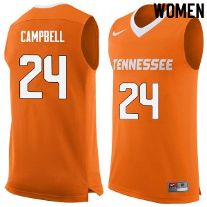 Women's Tennessee Vols #24 Lucas Campbell Orange Stitched Jerseys 586146-943