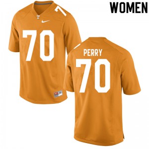 Women Tennessee #70 RJ Perry Orange Football Jersey 868957-886
