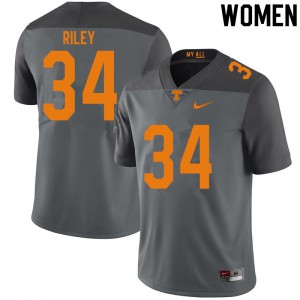 Womens Vols #34 Trel Riley Gray NCAA Jersey 319462-288