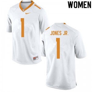Women's Vols #1 Velus Jones Jr. White Official Jersey 530439-320