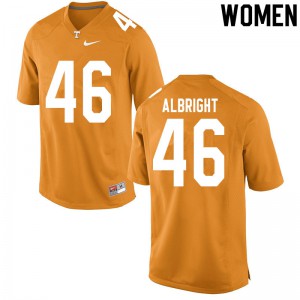 Women's Tennessee Volunteers #46 Will Albright Orange University Jerseys 305644-330