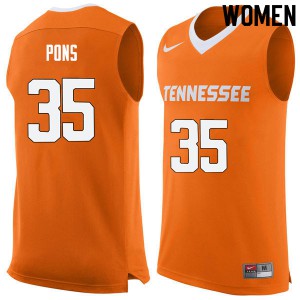 Womens UT #35 Yves Pons Orange University Jerseys 745464-326
