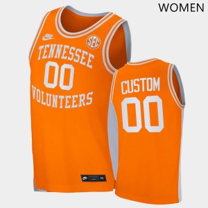 Women Tennessee Volunteers #00 Custom Orange Embroidery Jerseys 457780-143