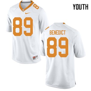 Youth Tennessee #89 Brandon Benedict White Player Jerseys 473623-921