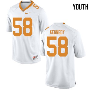 Youth Tennessee Volunteers #58 Brandon Kennedy White Stitched Jerseys 511835-568