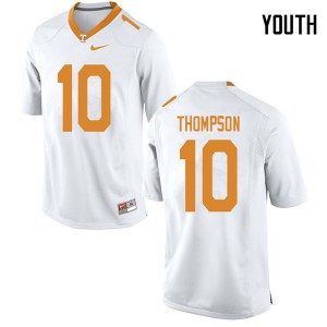 Youth Vols #10 Bryce Thompson White Embroidery Jerseys 144545-643