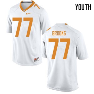 Youth Tennessee Vols #77 Devante Brooks White Football Jerseys 524536-980