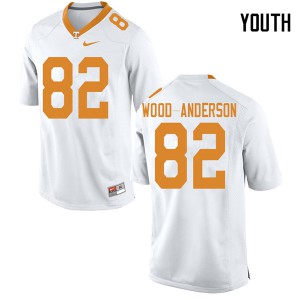 Youth Tennessee Vols #82 Dominick Wood-Anderson White NCAA Jerseys 160102-163